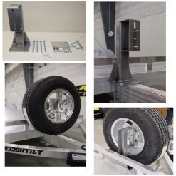 Aluma 6" 5 Bolt Vertical Spare Tire Carrier #20-0000004