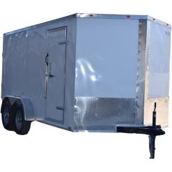 CY214 Cynergy 7x12 Enclosed Trailer TA White